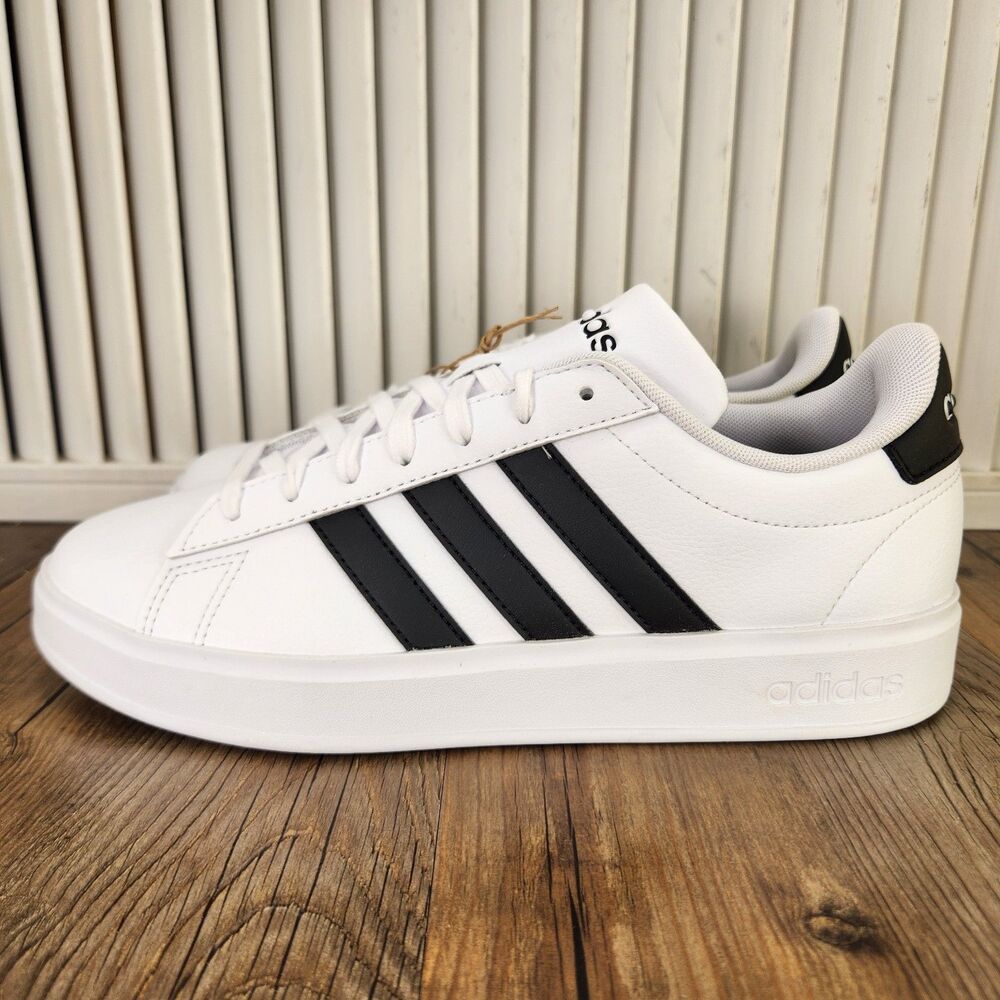 Adidas Grand Court 2.0 Sneakers Womens Sz 8.5 White Leather Tennis Shoes GW9214 - Picture 4 of 13